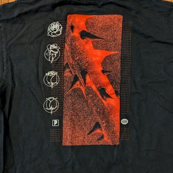 Retro Y2K Grunge Primitive Skater Shirt Thorns And Logo Men's Med - Picture 5 of 6